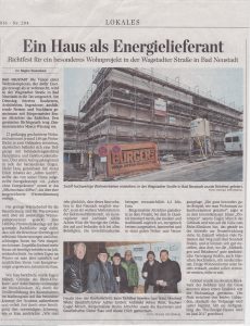 Read more about the article Pressebericht: Haus als Energielieferant